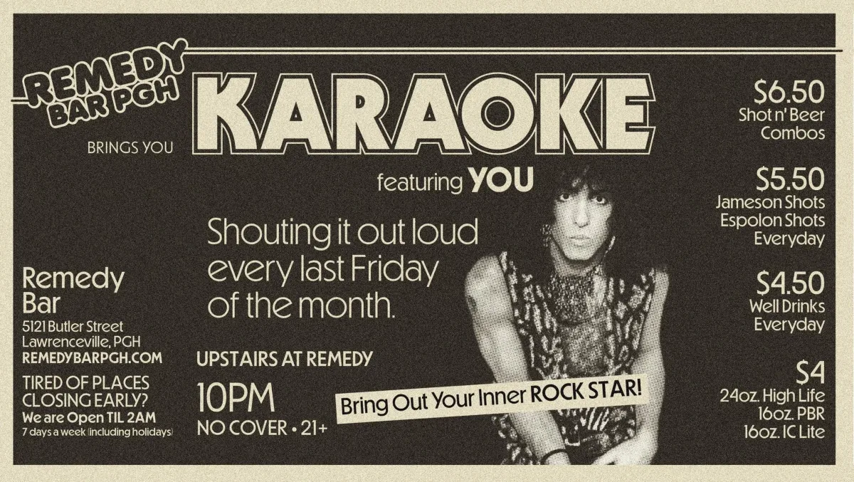 Karaoke Night at Remedy - Last Friday of Every Month @ Remedy
