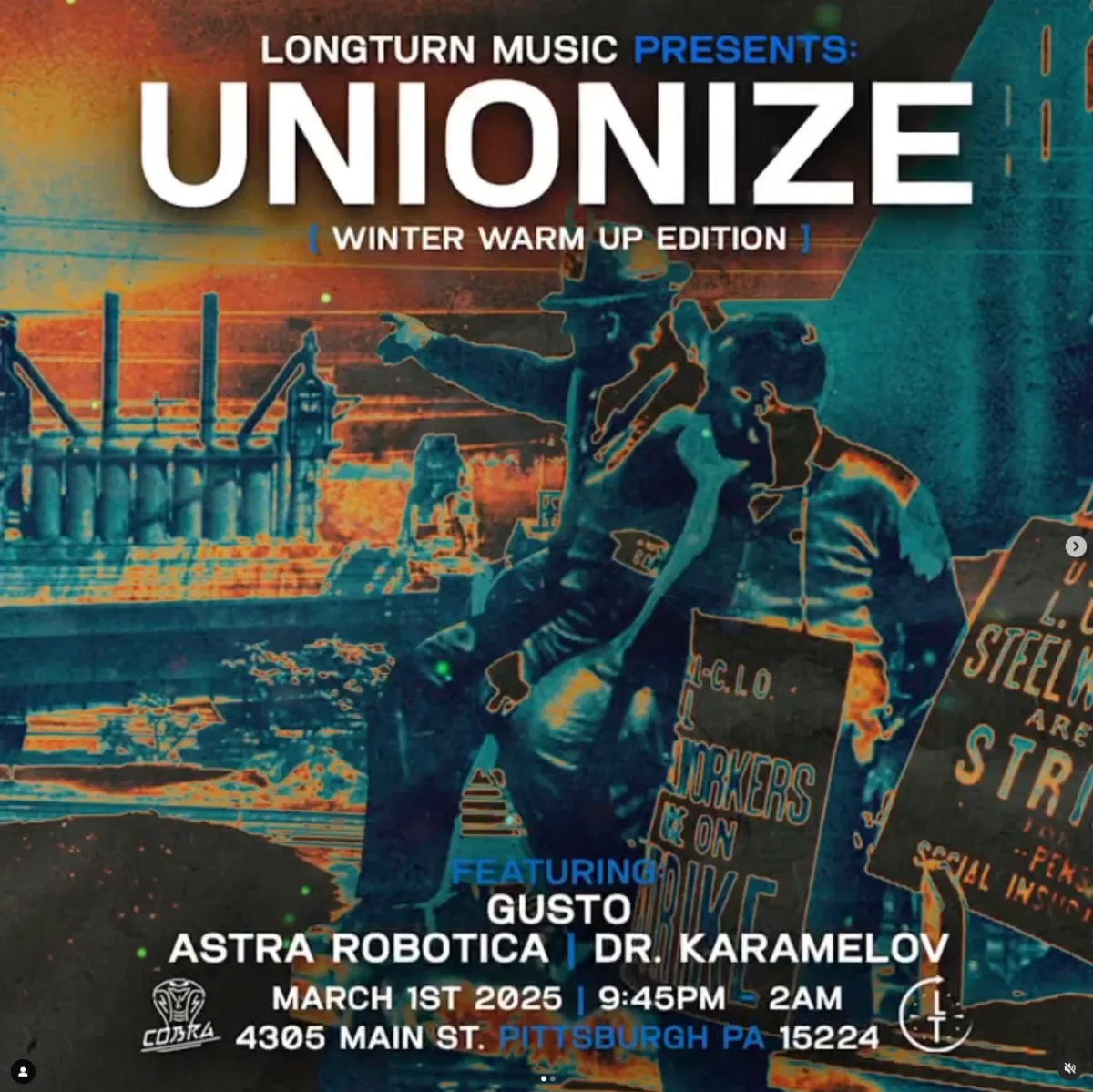 Longturn Presents: Unionize (Winter Warm Up) @ Cobra