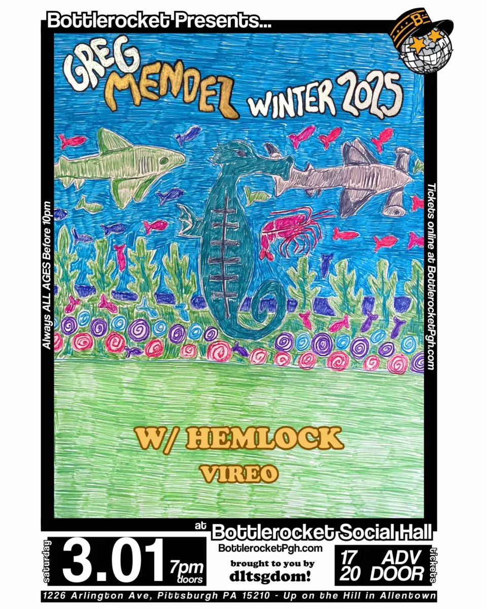 Greg Mendez w/ Hemlock + vireo @ Bottlerocket Social Hall