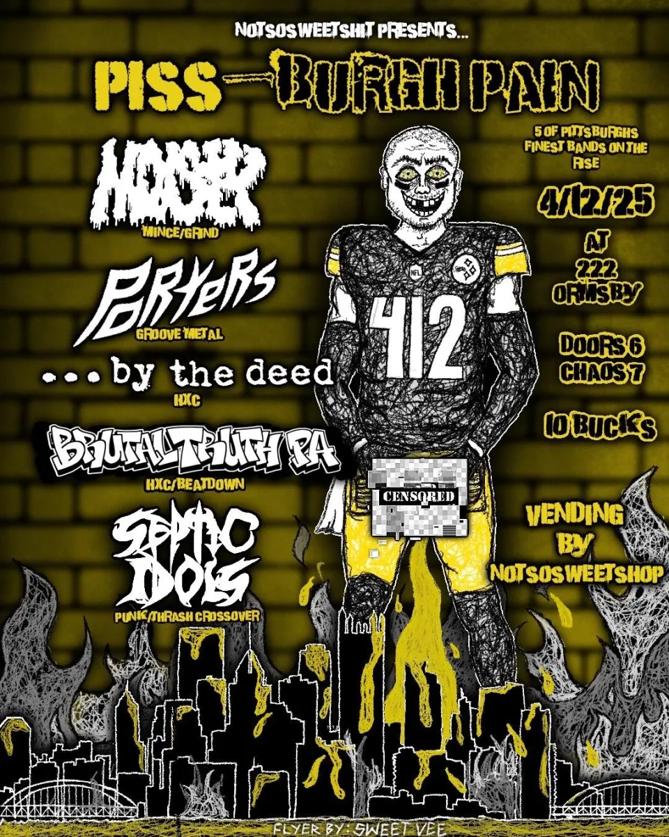 Moisty, Porters, by the deed, Brutal Truth, Septic Idols @ 222 Ormsby