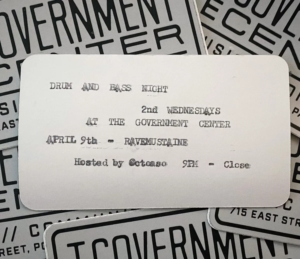 Drum and Bass Monthly @ The Government Center