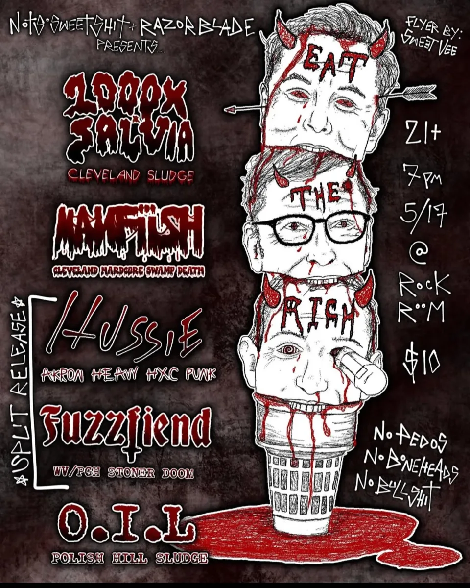 2000x Salvia, Manfish, Hussie, Fuzzfield, O.I.L. @ Rock Room