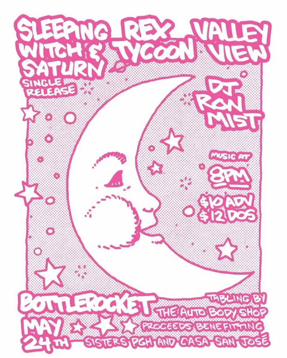 Sleeping Witch & Saturn, Rex Tycoon, Vallyview, + dj Ron Mist @ Bottlerocket Social Hall