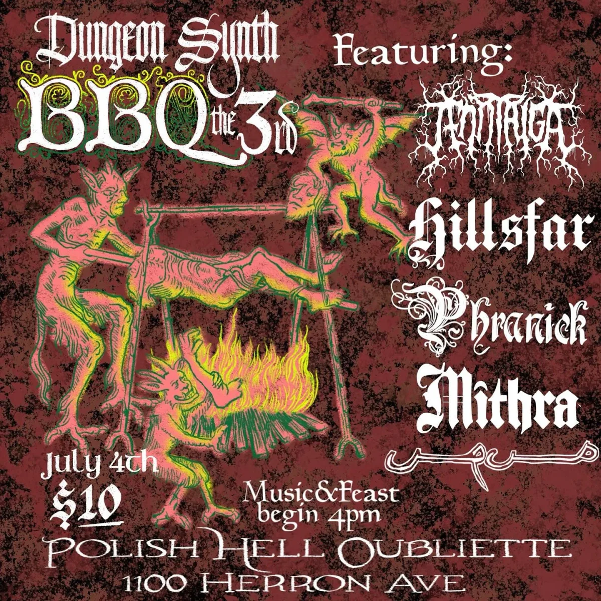 Jenn Taiga, Hillsfar, Phranick, Mithra @ Polish Hell Oubliette