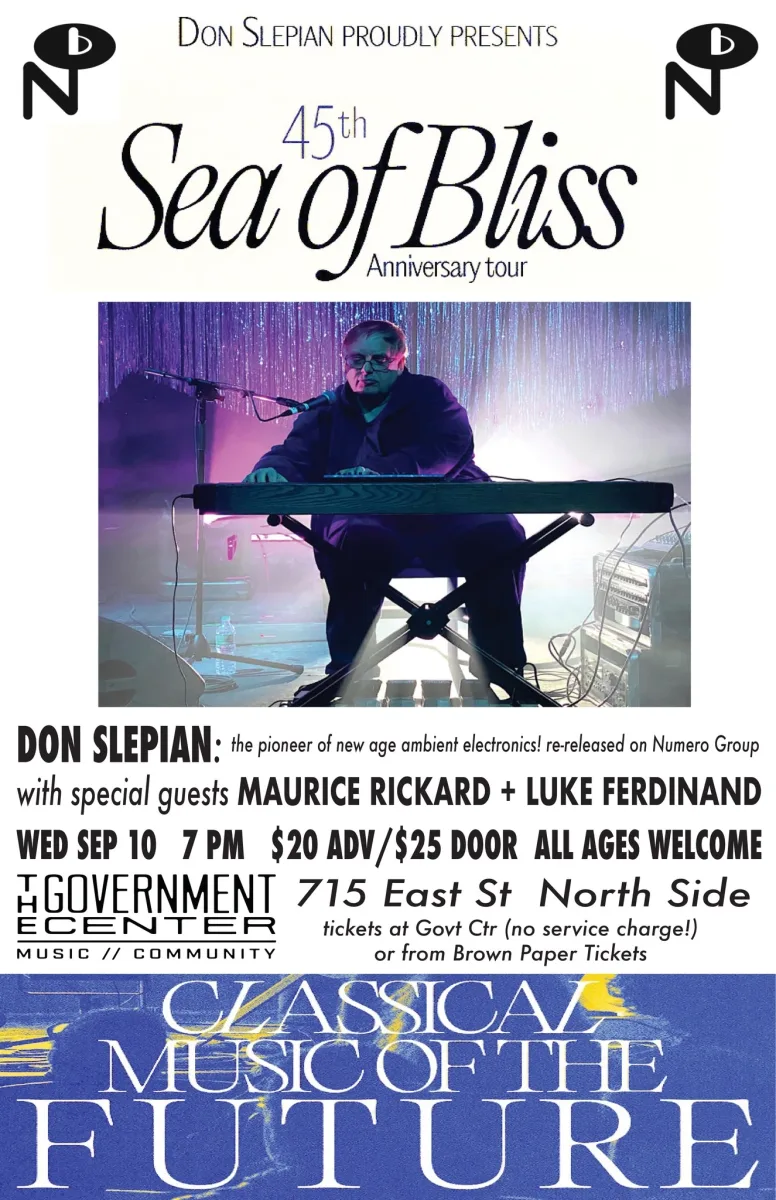 Don Slepian  w/ Maurice Rickard & Luke Ferdinand @ The Government Center