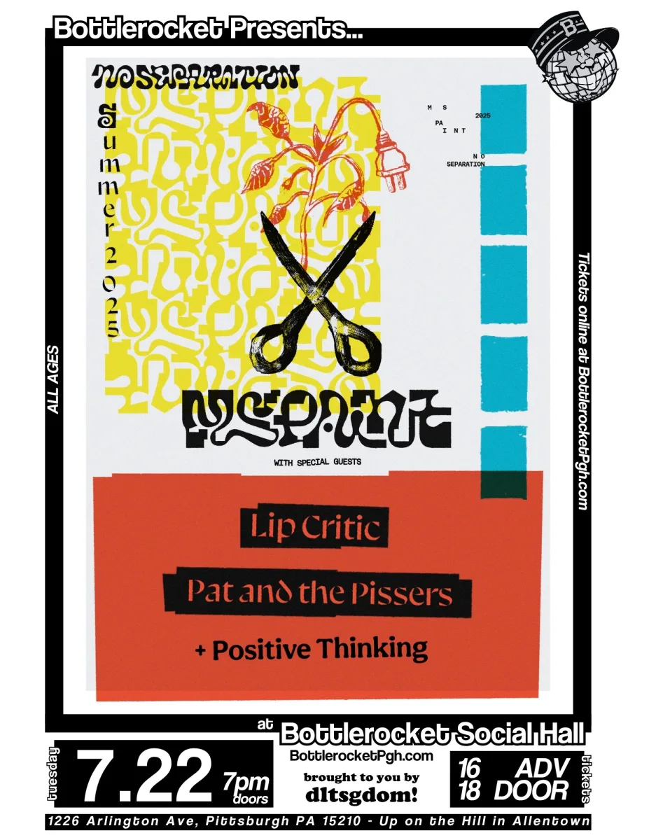 MSPAINT w/ Lip Critic + Pat and the Pissers + Positive Thinking at Bottlerocket Social Hall @ Bottlerocket Social Hall