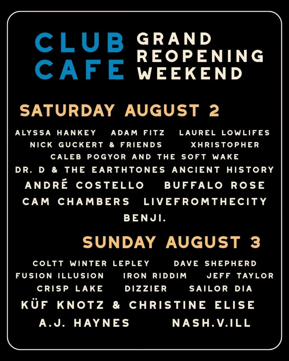Club Cafe Grand Reopening Weekend w/ Alyssa Hankey +++ @ Club Cafe