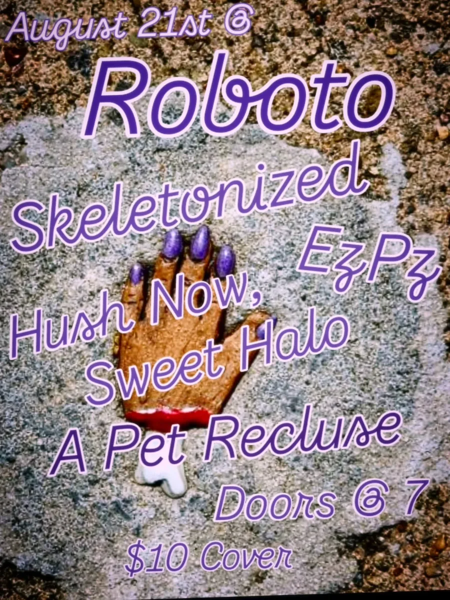 Skeletonized, EzPz, Hush Now, Sweet Halo, A Pet Recluse at Roboto @ Roboto Project