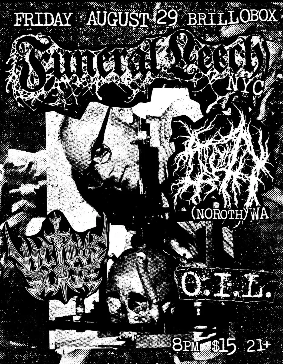Funeral Leech, Noroth, Vicious Blade, O.I.L. at Brillobox @ Brillobox