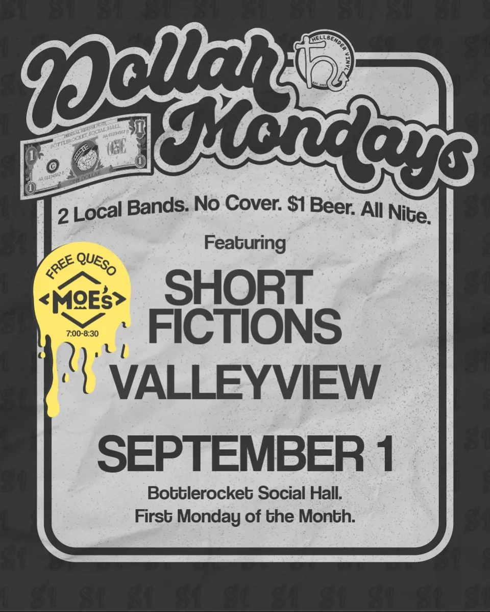 Dollar Mondays: Short Fictions + Valleyview @ Bottlerocket Social Hall