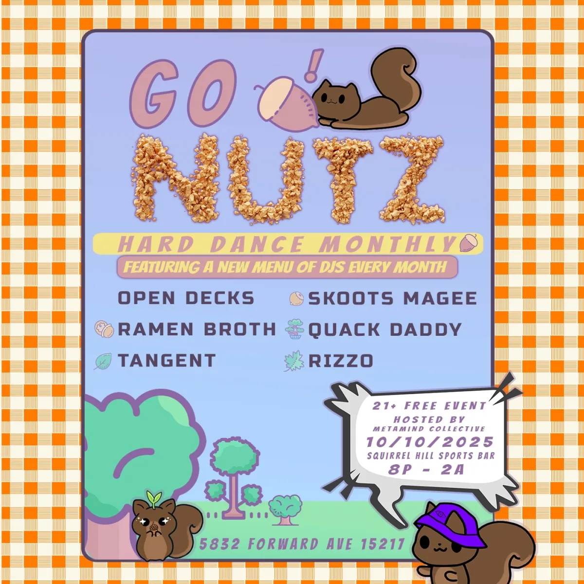 Go Nutz: Hard Dance Monthly @ Squirrel Hill Sports Bar