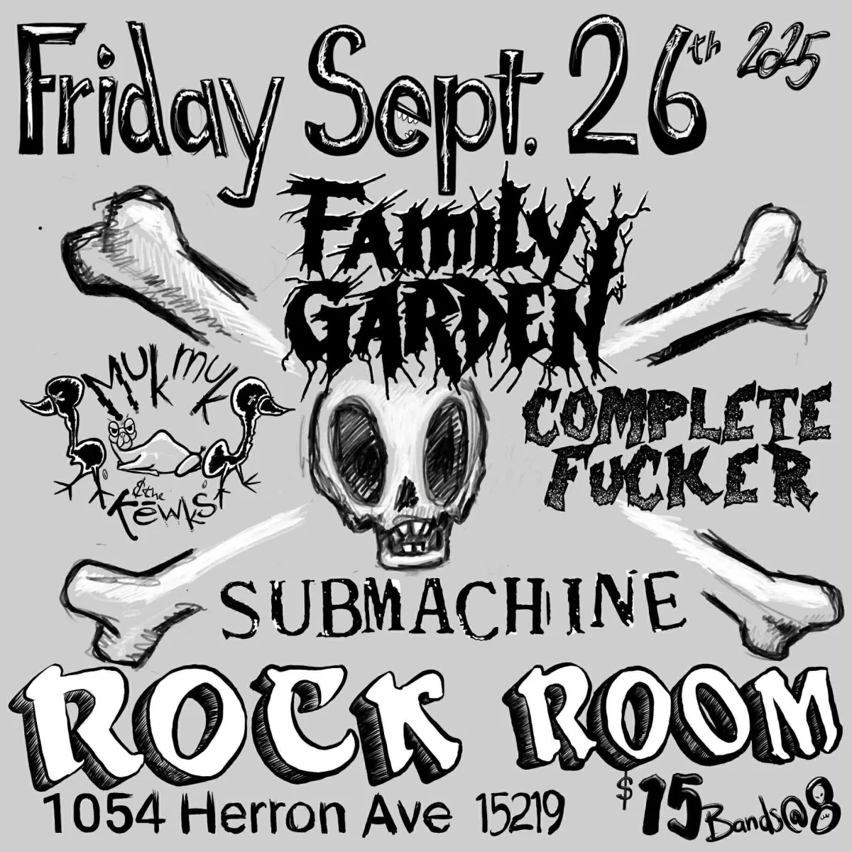 Family Garden / Complete Fucker / Submachine / Mulk Mulk & the Kewks @ Rock Room