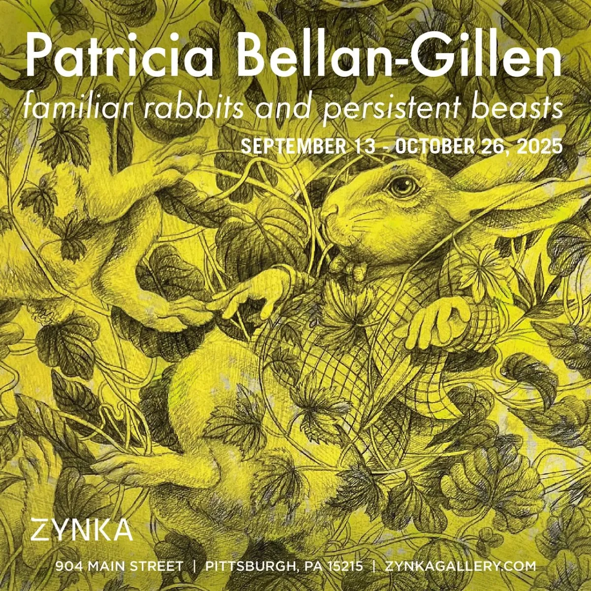 Patricia Bellan-Gillen: Familiar Rabbits and Persistent Beasts @ ZYNKA Gallery