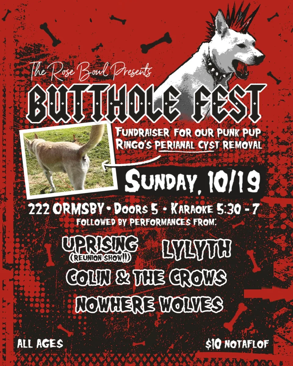 BUTTHOLE FEST @ 222 Ormsby