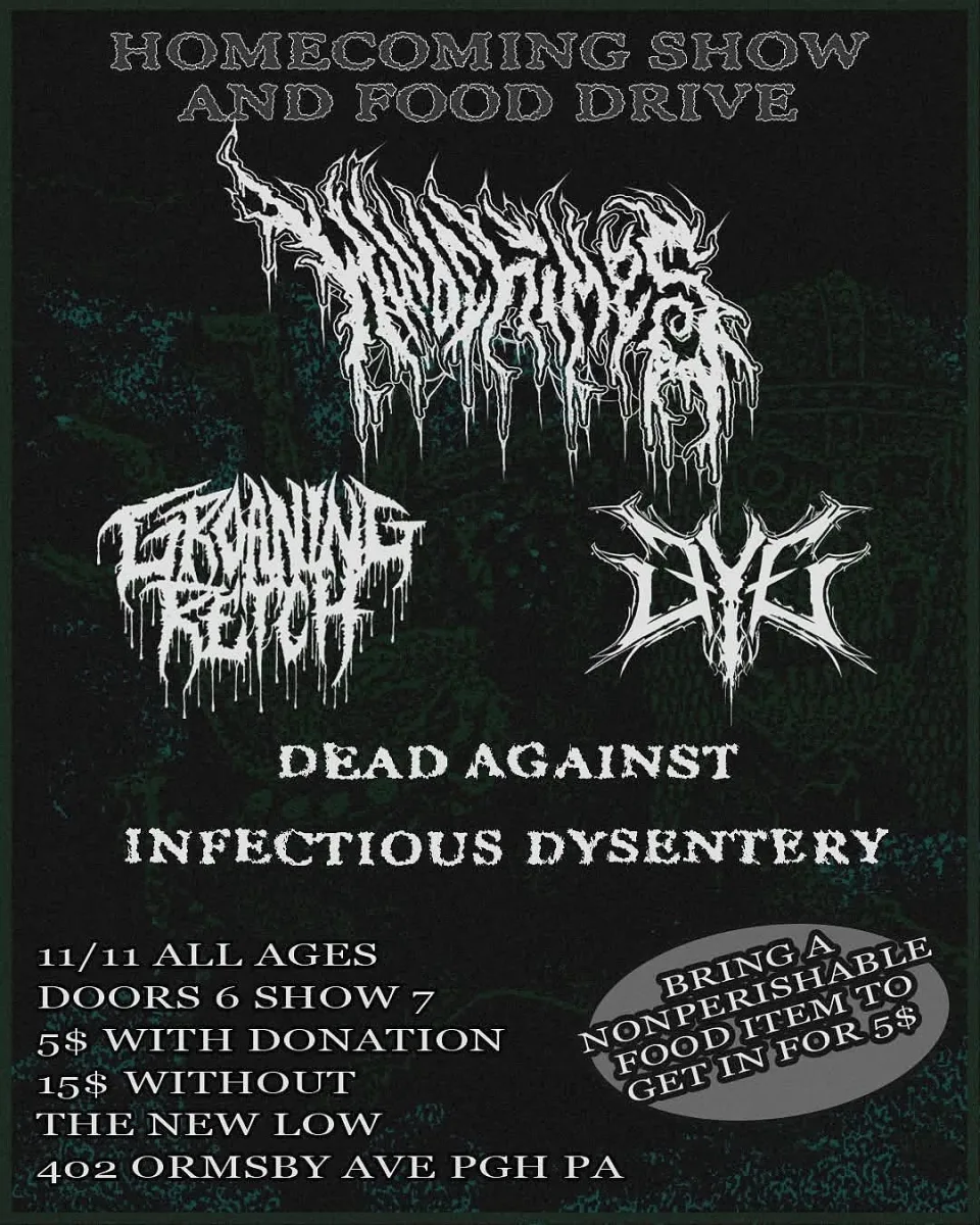 Windchimes, Groaning Retch, Eye, Dead Against, Infectuious Dysentery @ The New Low
