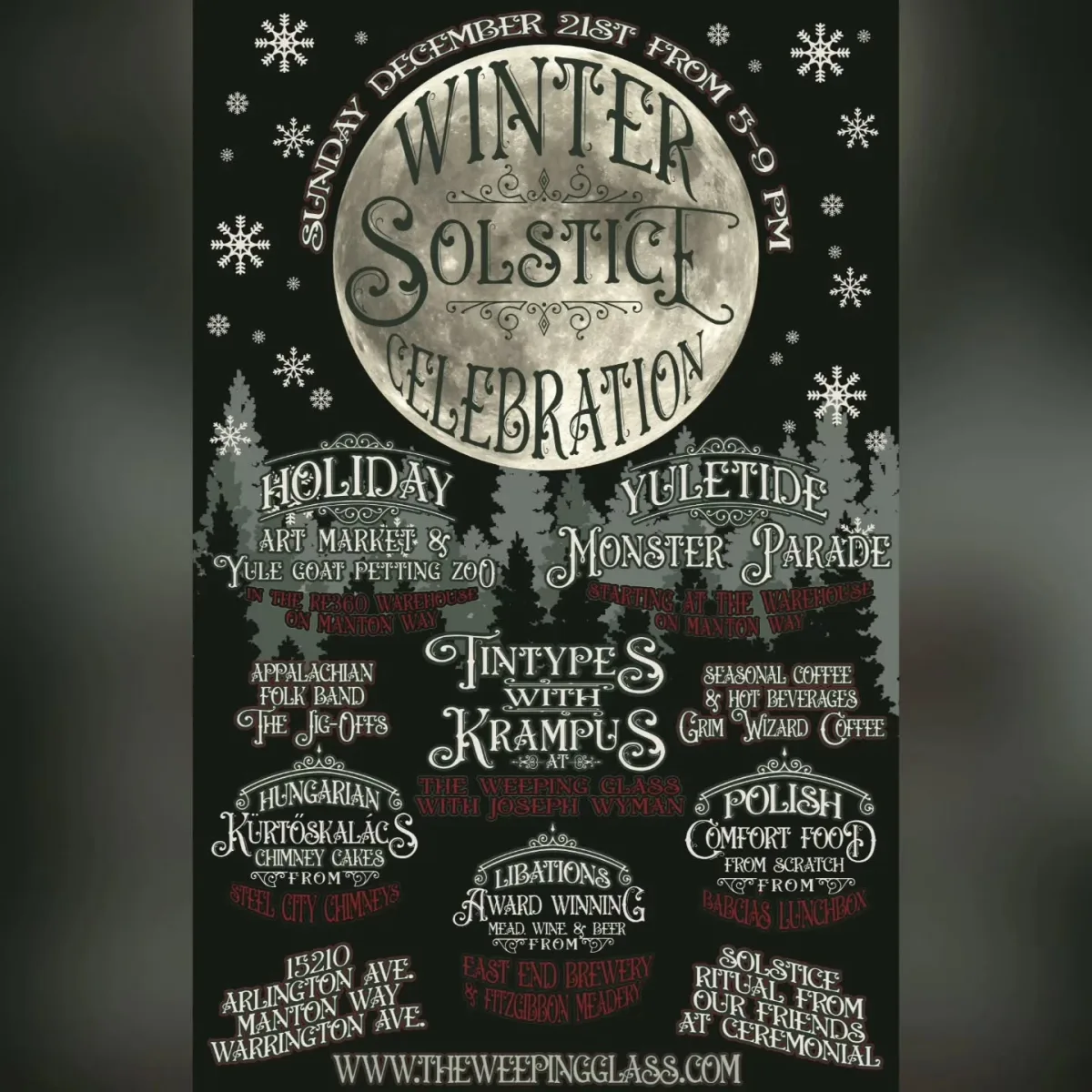 Winter Solstice Celebration at The Weeping Glass @ RE360 Warehouse
