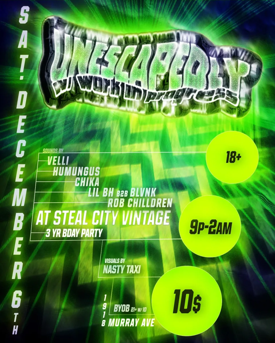 Unescapedly Pop-Up: Work in Progress x Steal City Vintage @ Steal City Vintage