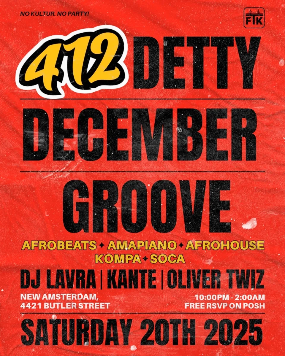 412 Detty December Groove @ New Amsterdam