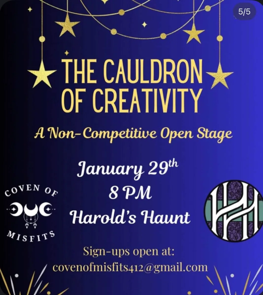 The Cauldron of Creativity @ Harold's Haunt