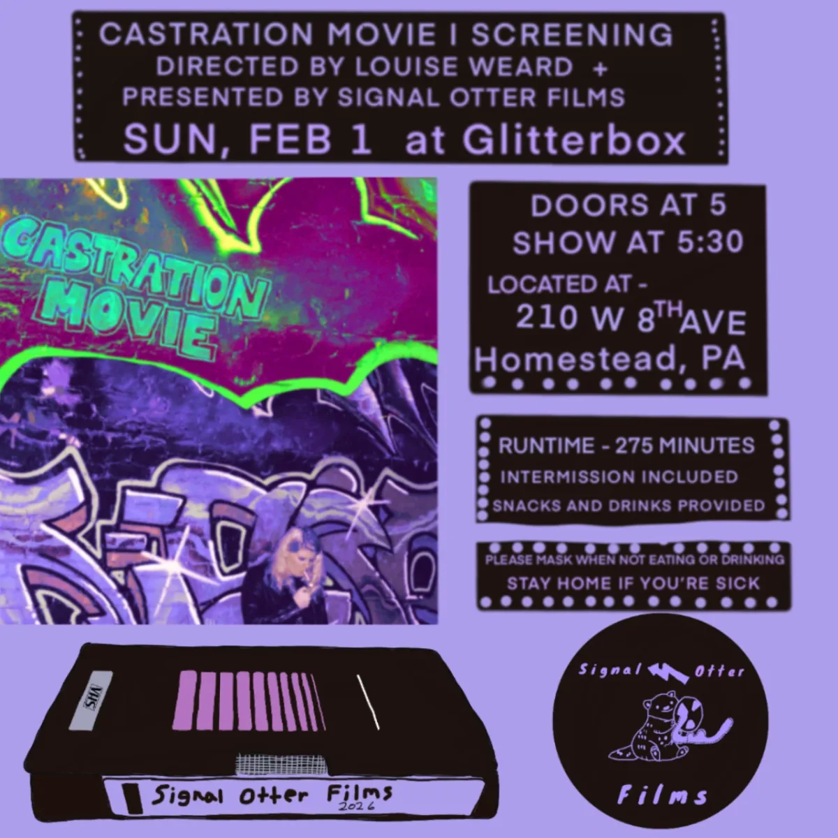 Castration Movie Part I Screening @ Glitter Box Theater (Homestead)