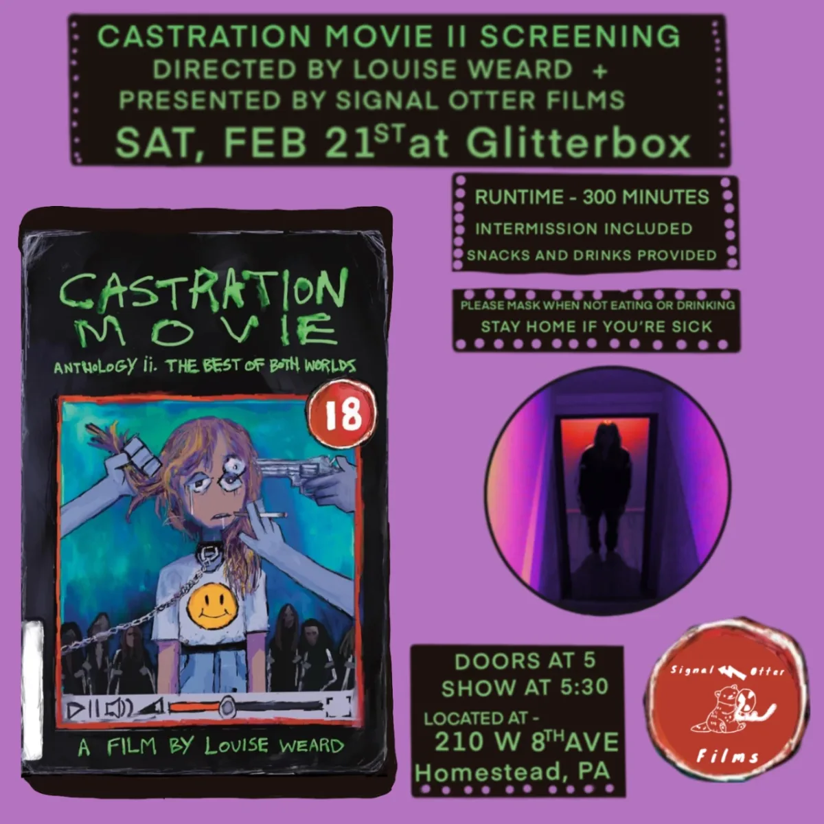 Castration Movie Part II Screening @ Glitter Box Theater (Homestead)