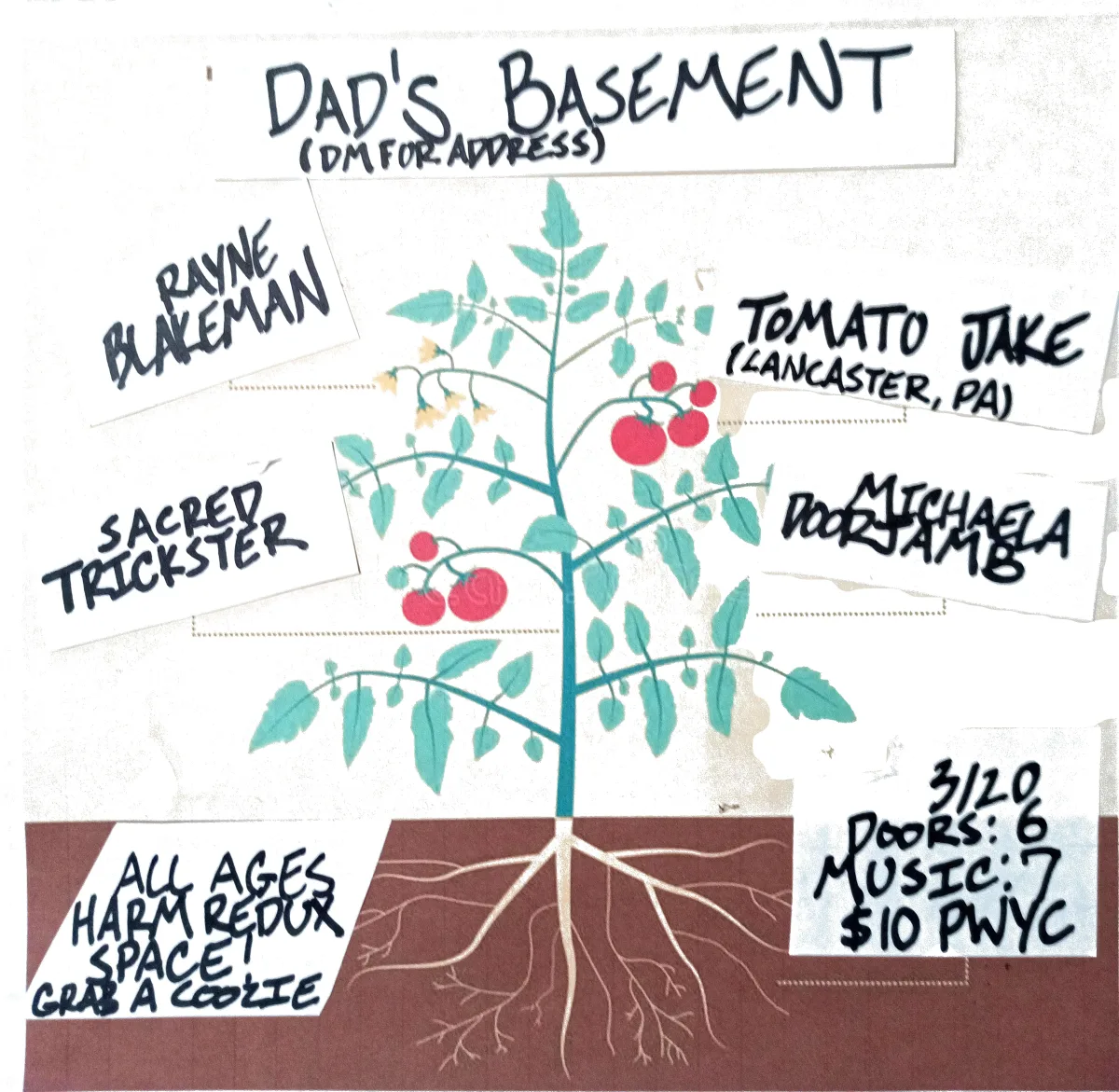 Tomato Jake and Rayne Blakemam in Dad's Basement @ Ask a punk