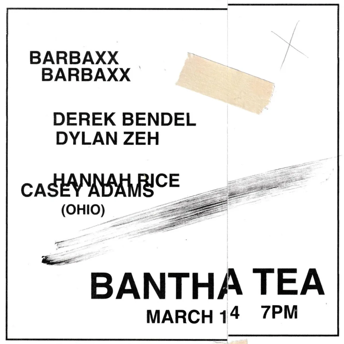 Barbaxx, Derek Bendel, Dylan Zeh, Hannah Rice, Casey Adams at Bantha Tea Bar @ Bantha Tea Bar