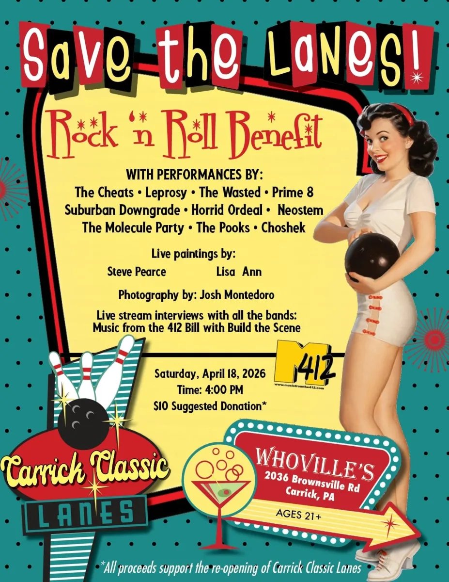 Save The Lanes! A Rock n Roll Benefit for Carrick Classic Lanes @ Whovilles Bar