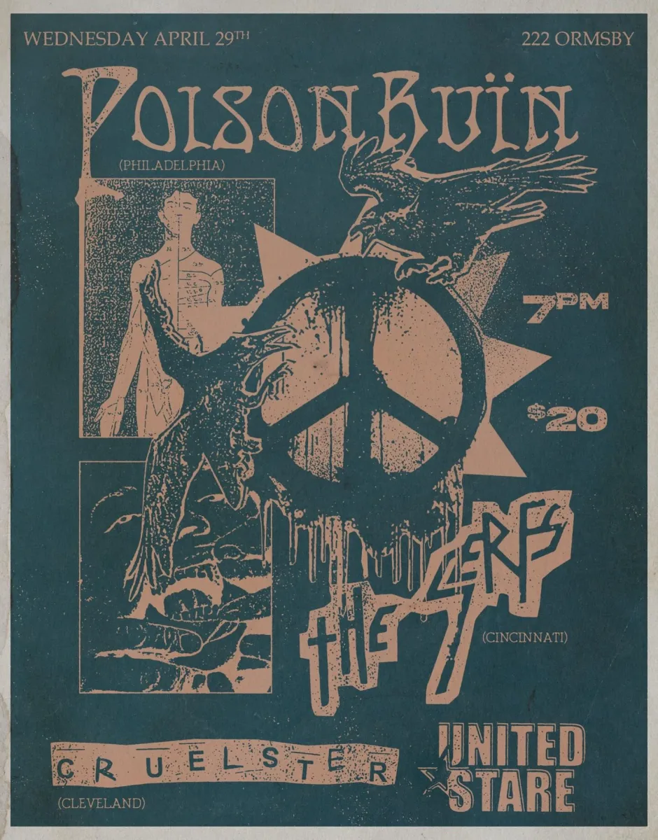 Poison Ruin / The Zerps / Cruelster / United Stare @ 222 Ormsby