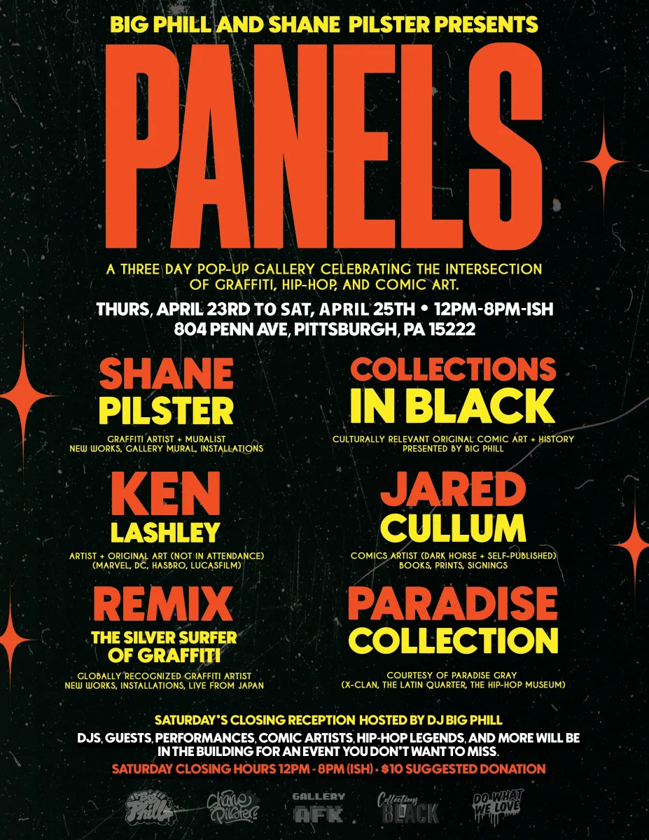 PANELS: Graffiti + Comic Art Exhibition Downtown Pittsburgh - 804 Penn Ave @ 804 Penn Ave