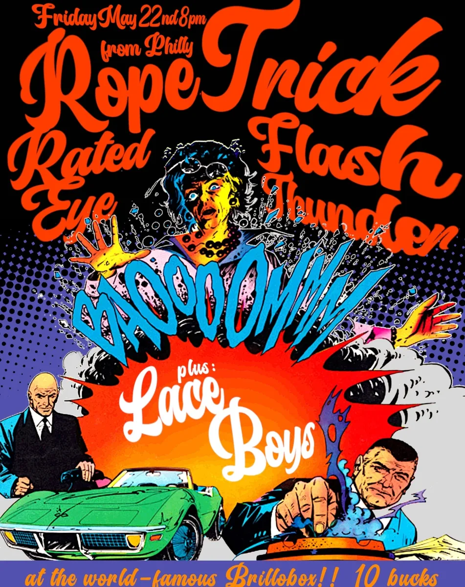 Rope Trick / Rated Eye / Flash Thunder / Lace Boys @ Brillobox