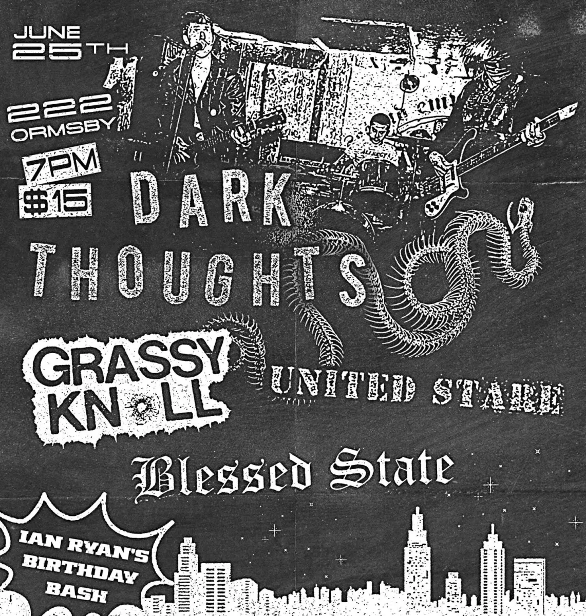 Dark Thoughts, Grassy Knoll, United State, Blessed State @ 222 Ormsby