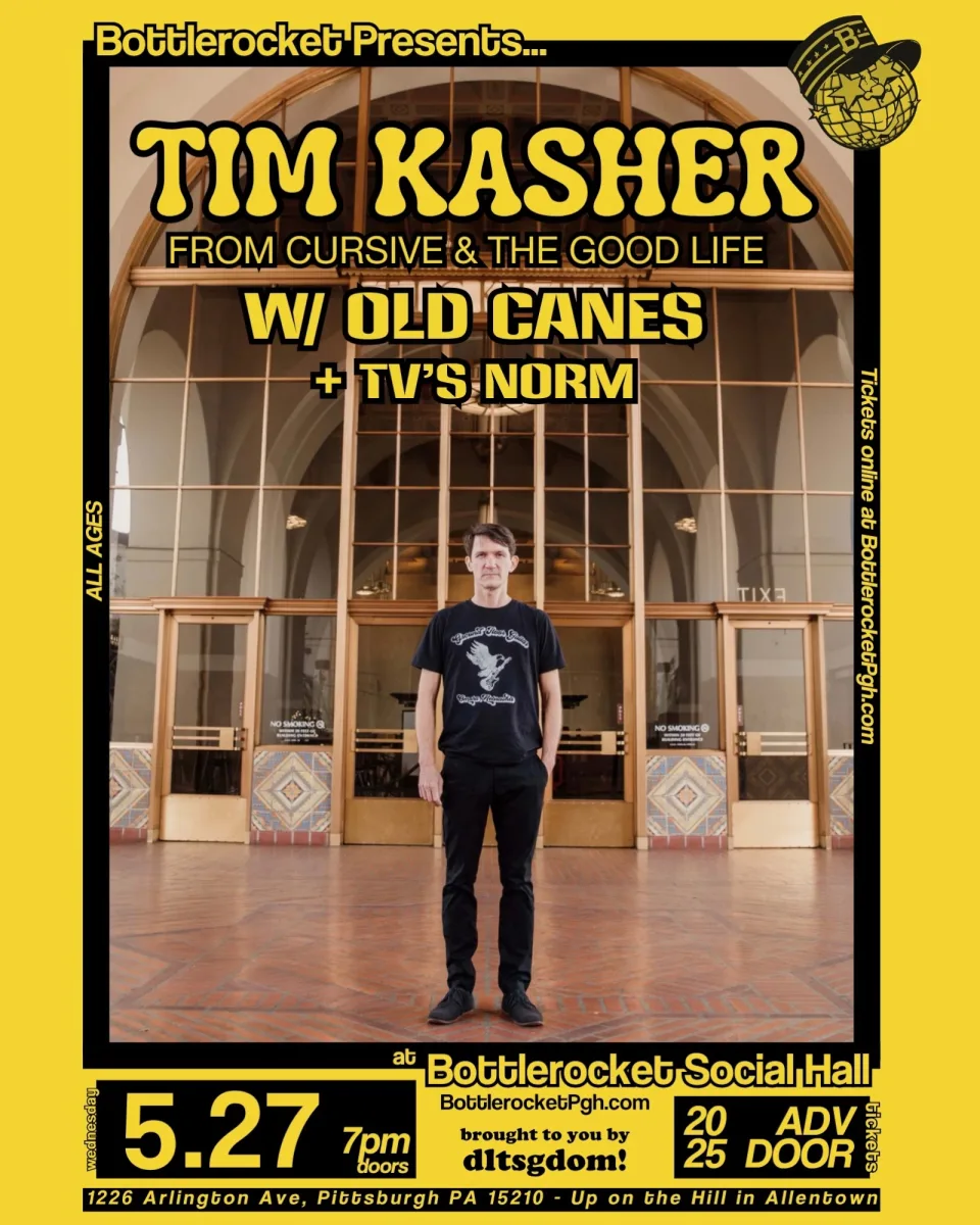 Tim Kasher (from Cursive & The Good Life) w/ Old Canes + TV's Norm @ Bottlerocket Social Hall