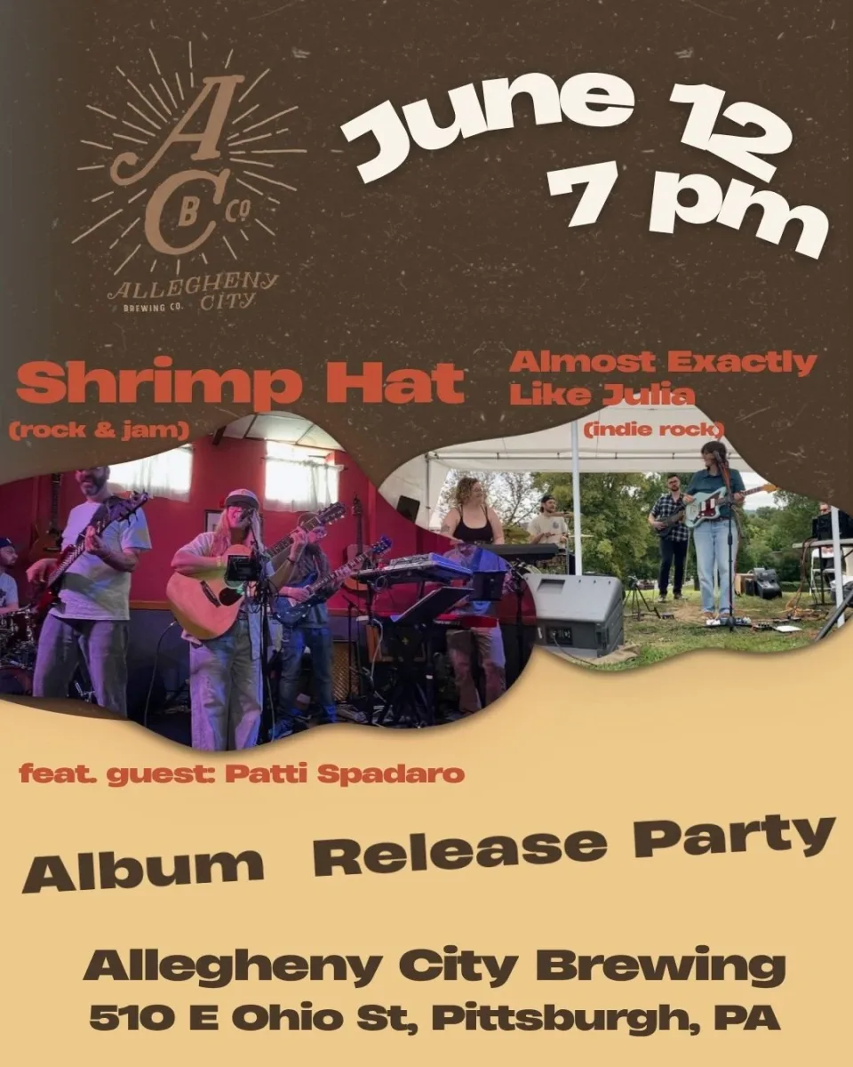 Shrimp Hat, Almost Exactly Like Julia, Patti Spadaro celebrate new releases @ Allegheny Brewing