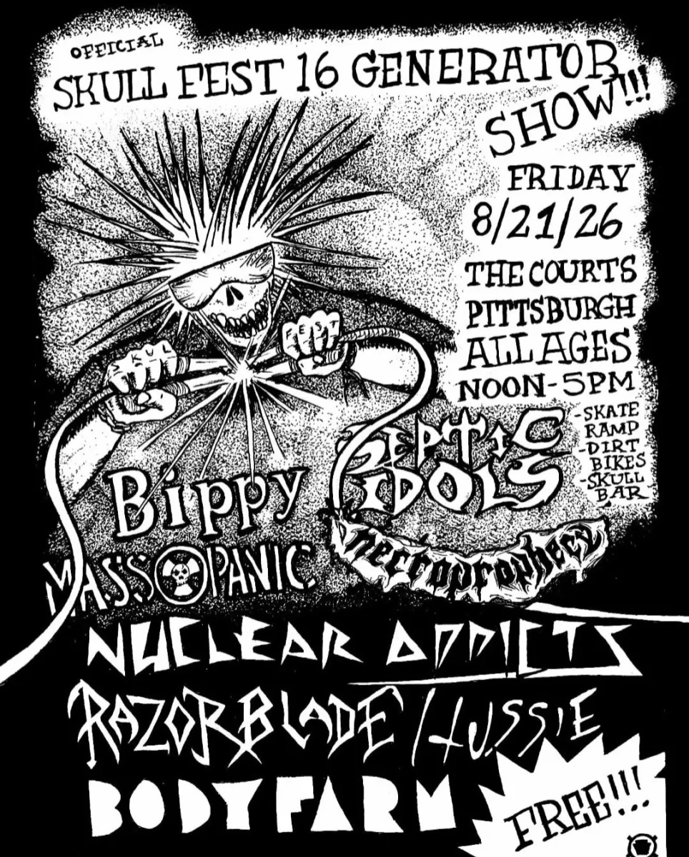 Bippy, Mass Panic, Septic Idols, Necroprophecy, Nuclear Addicts, Razorblade, Hussie,  Body Farm @ The Courts