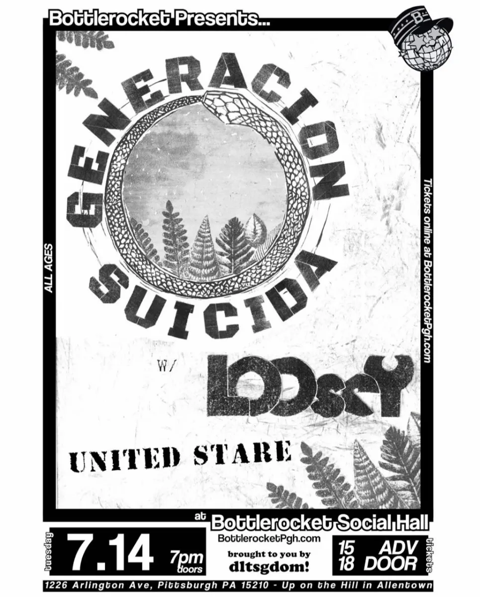 Generacion Suicida w/ Lodsey & United Stare @ Bottlerocket Social Hall