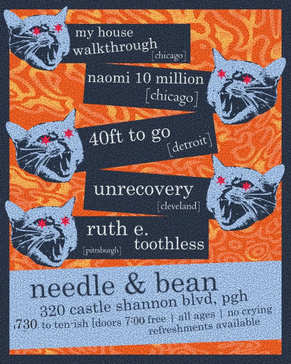 My House Walkthrough / Naomi 10 Million / 40ft to Go / Unrecovery / Ruth E. Toothless @ Needle & Bean Coffee and Records