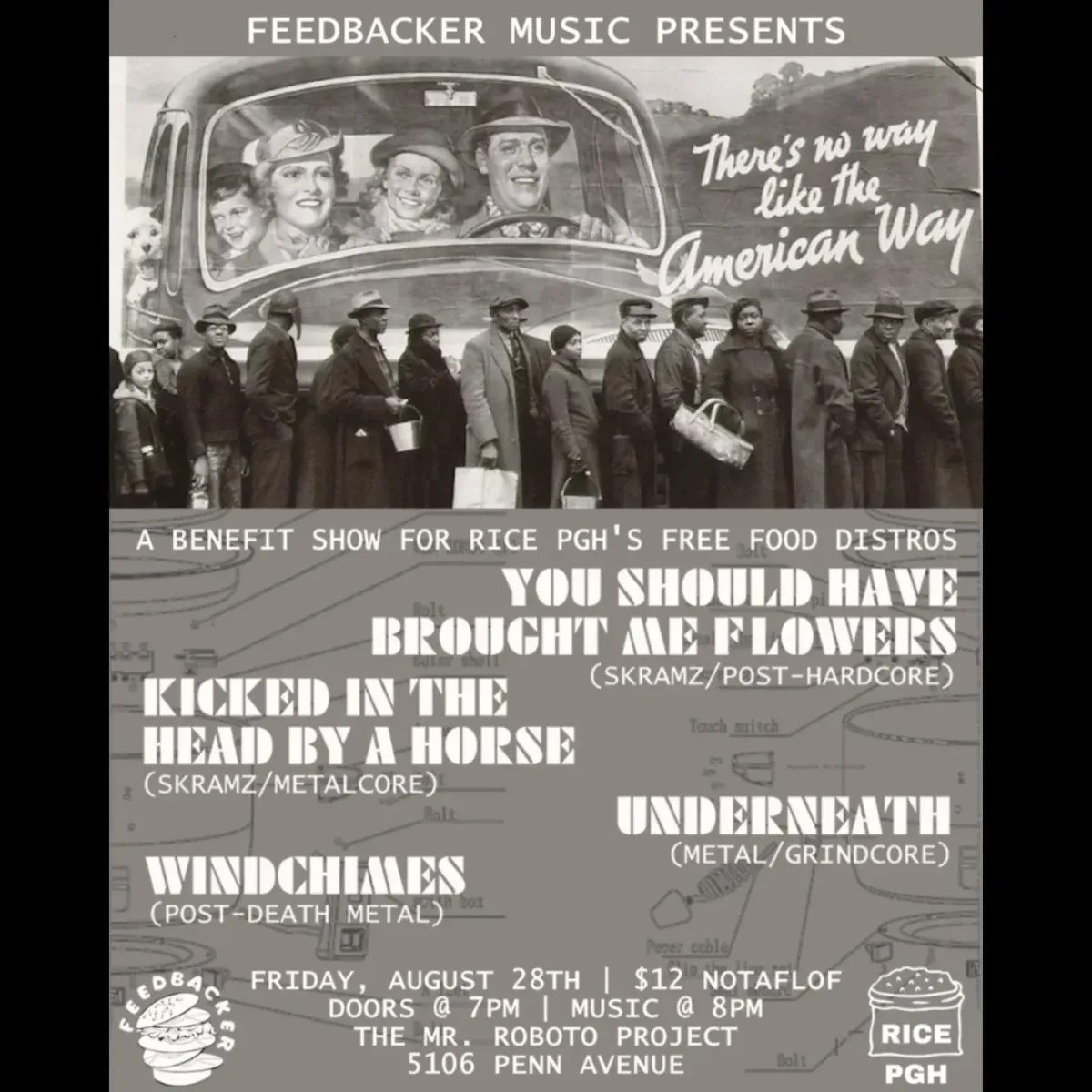 You Should Have Brought Me Flowers / Kicked in the Head by a Horse / Underneath / Windchimes @ Roboto Project
