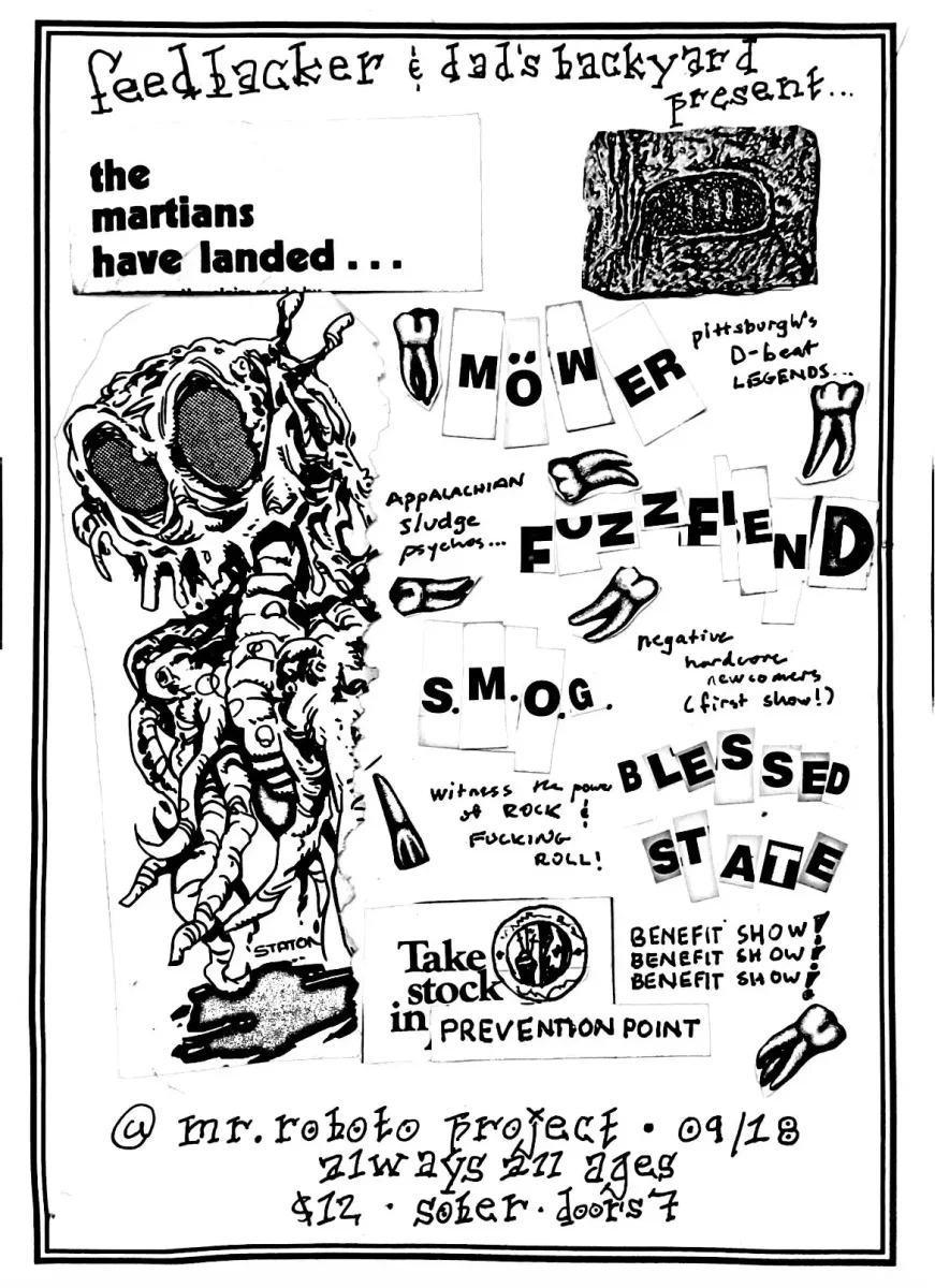 September 18th: Prevention Point Benefit Hardcore Punk Show @ Roboto Project