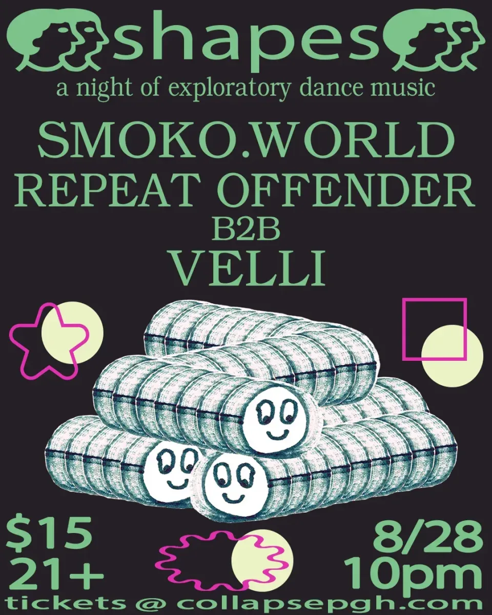 Shapes w/ Smoko.world, Repeat Offender, Velli @ Collapse