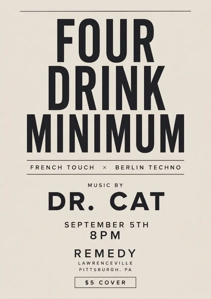 FOUR DRINK MINIMUM :: DR. CAT @ Remedy