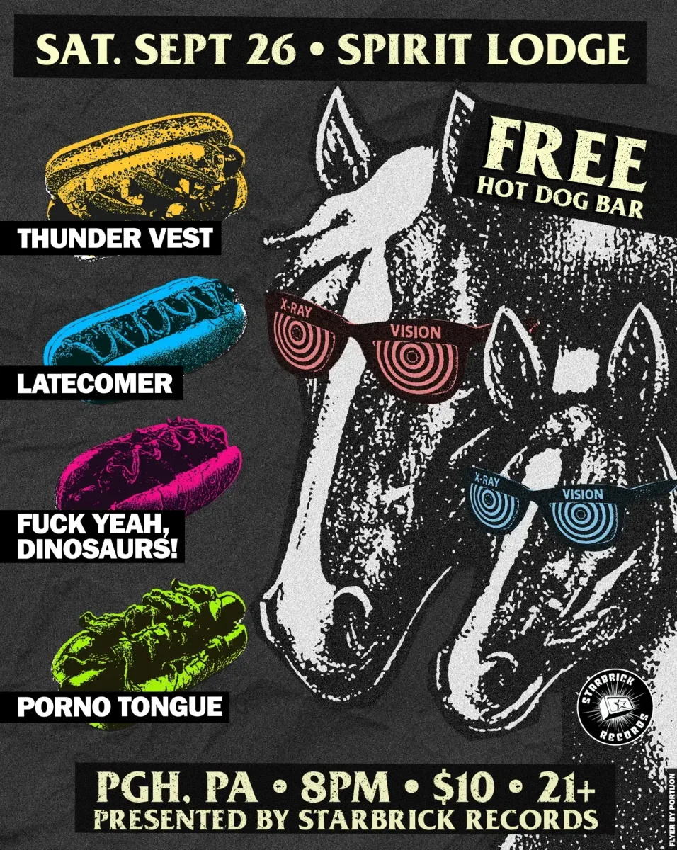 Thunder Vest, Latecomer, Fuck Yeah Dinosaurs!, Porno Tongue @ Spirit