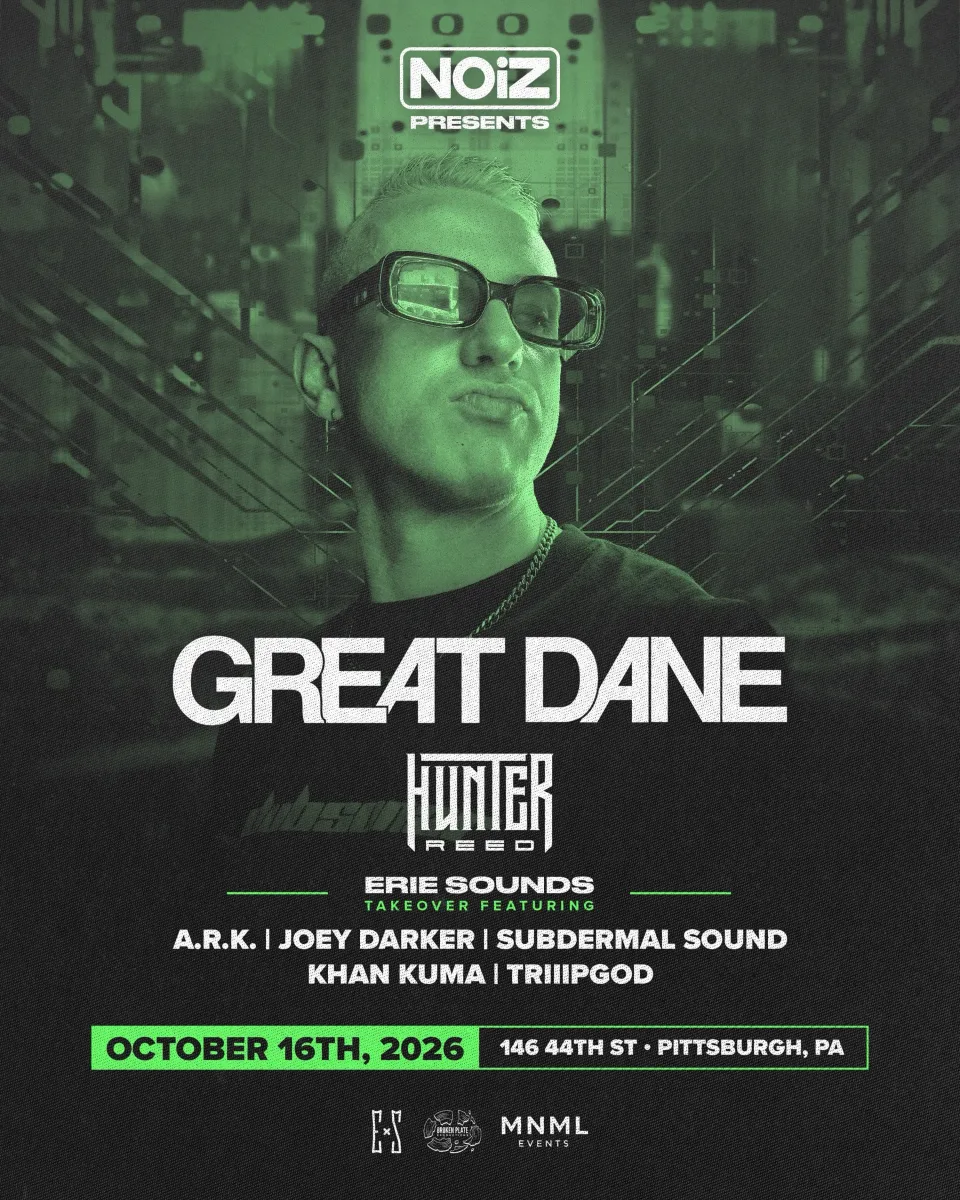 NOiZ Presents: Great Dane & Hunter Reed w/ Erie Sounds Takeover @ Side Quest