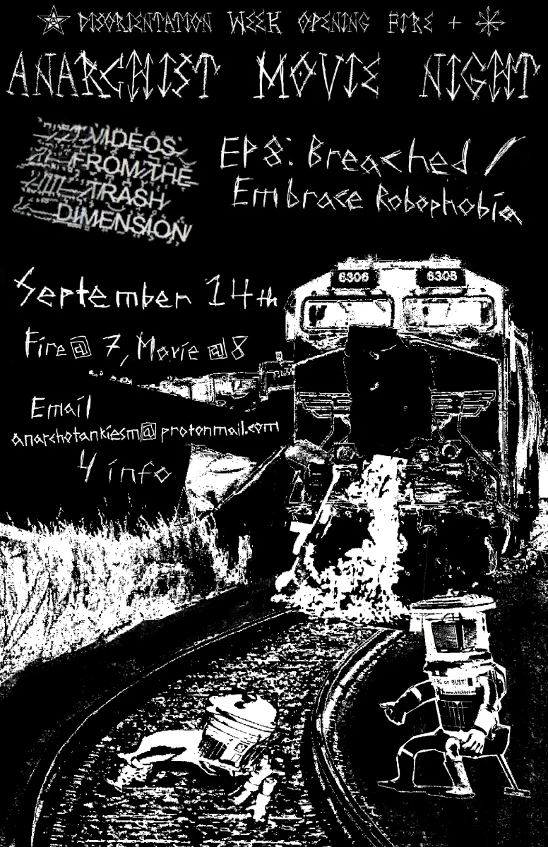 Disorientation Week Opening Fire: Anarchist Movie Night @ Ask a punk