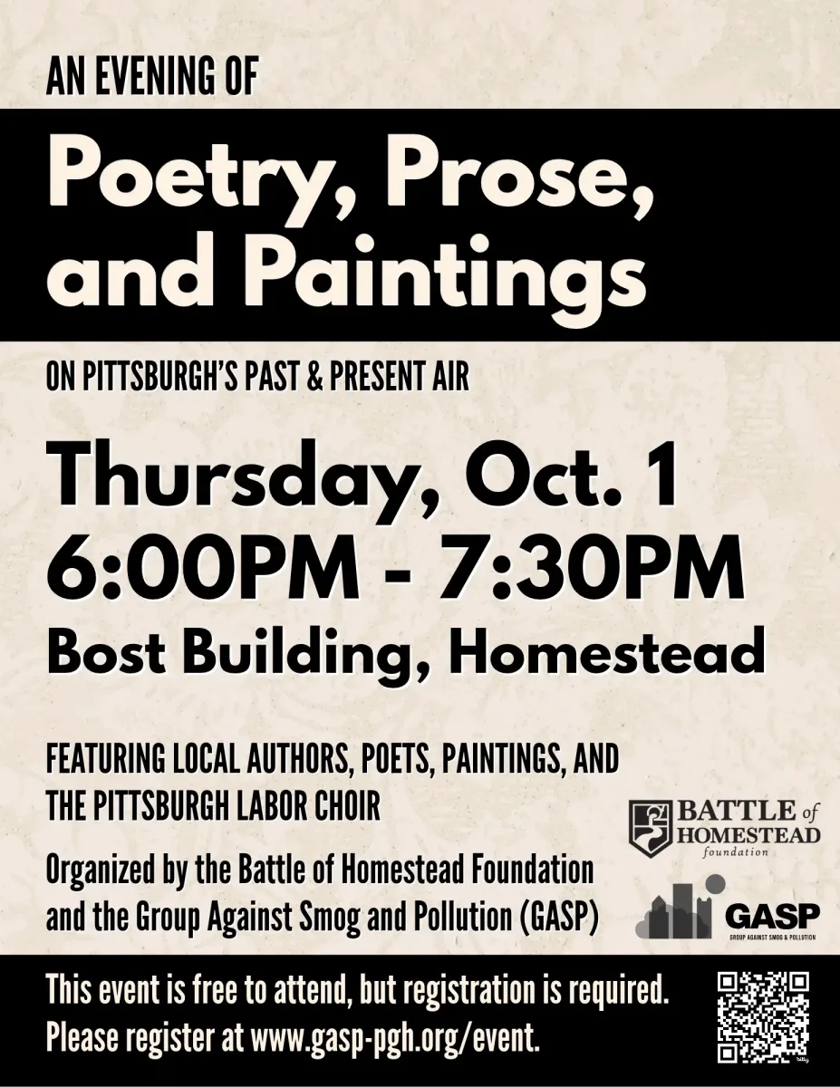 Reflections on Pittsburgh's Air - Poetry, Prose, and Paintings @ Rivers of Steel: Bost Building