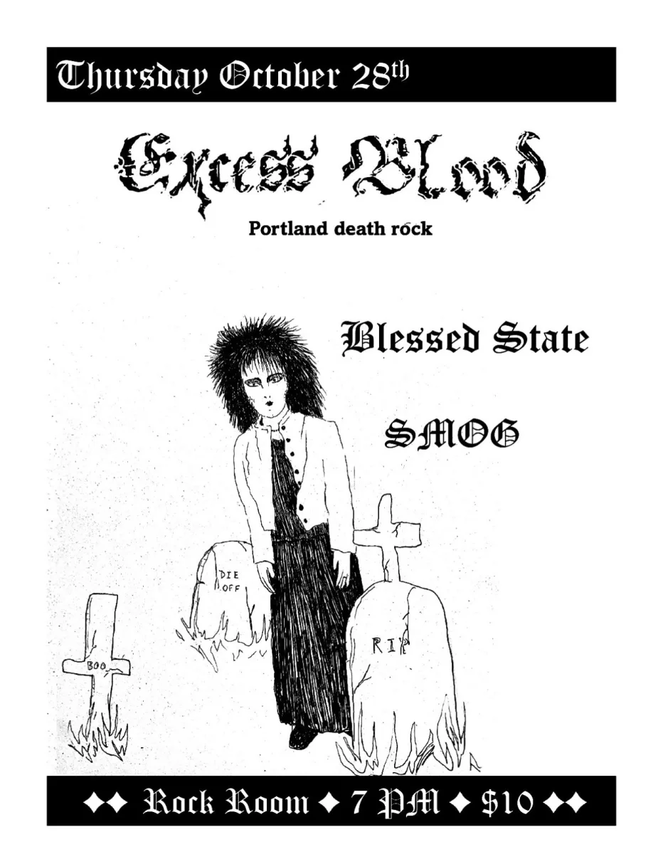 Excess Blood w/ Blessed State & SMOG @ Rock Room