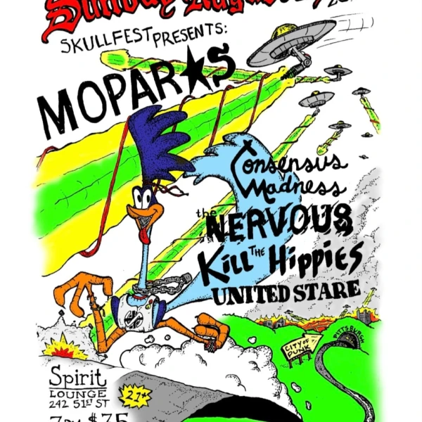 Skullfest Presents: Mopar*s, Consensus Madness, The Nervous, Kill The Hippies, United Stare