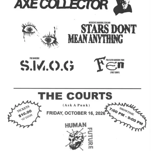 Axe Collector, Stars Dont Mean Anything, S.M.O.G, and Fen