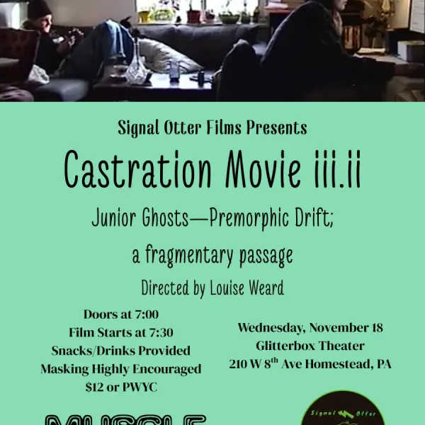 Castration Movie Chapter iii. ii. Junior Ghosts--Premorphic Drift; a fragmentary passage